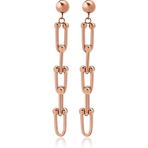 Troli Moderné bronzové náušnice z ocele VESE0585RG 66590372