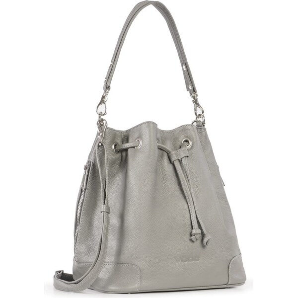 VOOC Dámska kožená kabelka | šedá 377 66941005