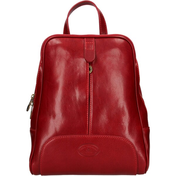 Dámsky kožený batoh Italia Daniela - červená 32019840