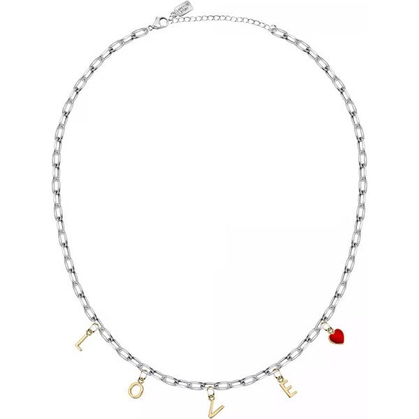 La Petite Story Pôvabný oceľový náhrdelník s príveskami Love 66590935