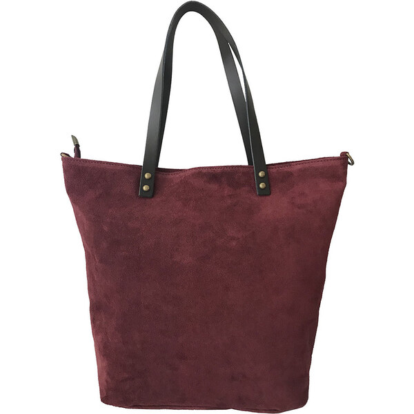 Glara Semišová kabelka z pravej kože 36117743