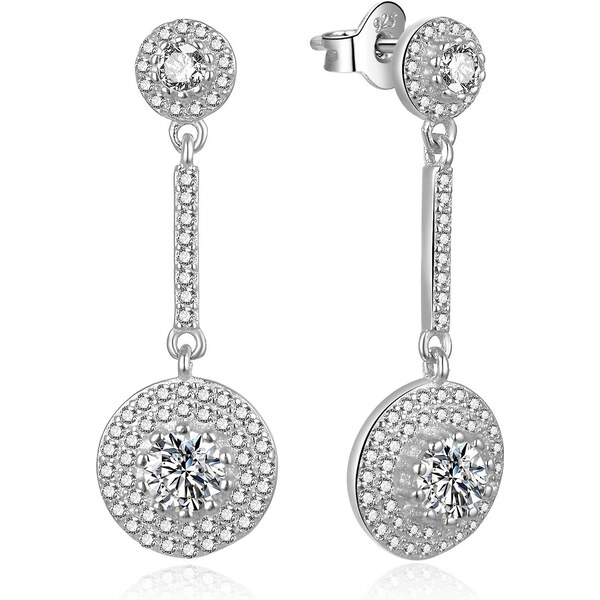 MOISS Elegantné strieborné náušnice s kubickými zirkónmi E0003085 66594455