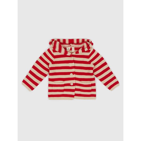 Červený dievčenský sveter pruhovaný GAP 50531974