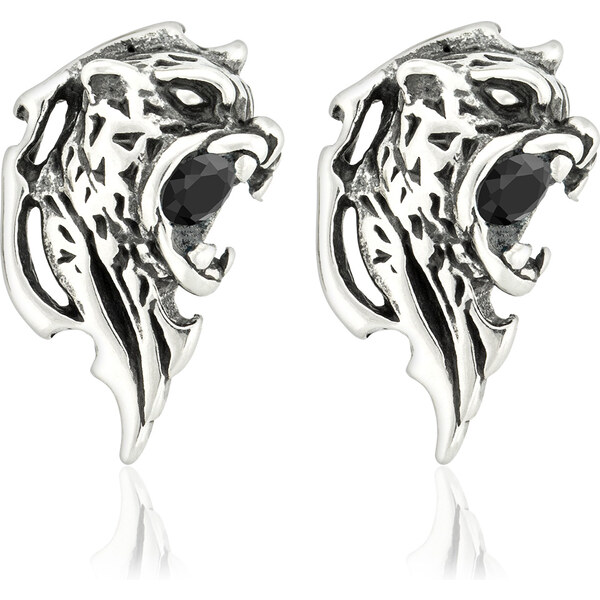 Sams Artisans Náušnice Black Leopard Mouth chirurgická oceľ INM062 32102183