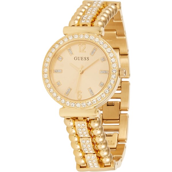 GUESS Analógové hodinky Gala šampanské / zlatá 55004516
