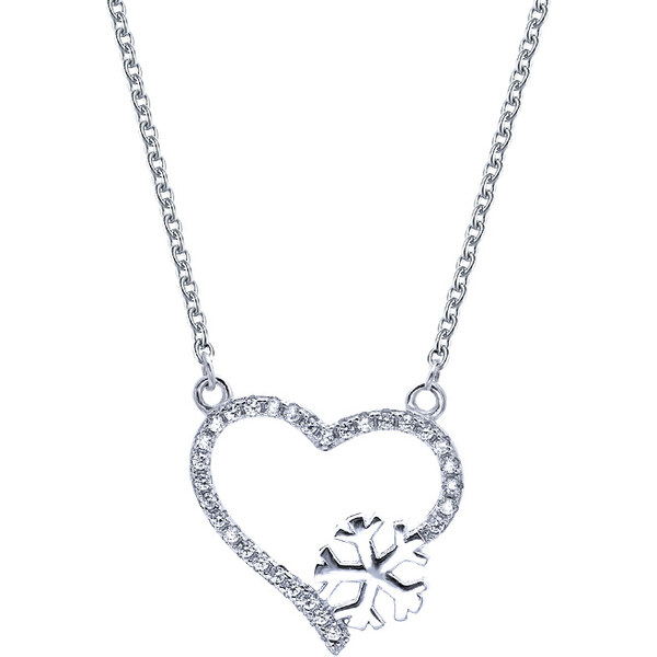 Olivie Strieborný náhrdelník ZIMNÁ LÁSKA 5899 32207758