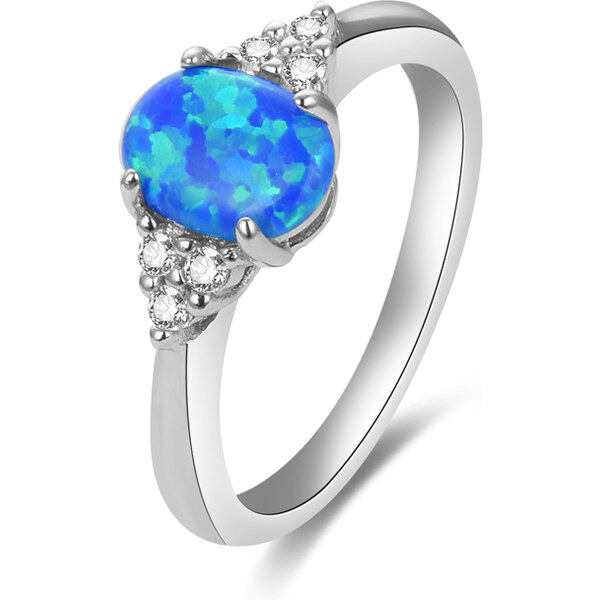 Olivie Strieborný prsteň MODRÝ OPÁL 5900 32207759