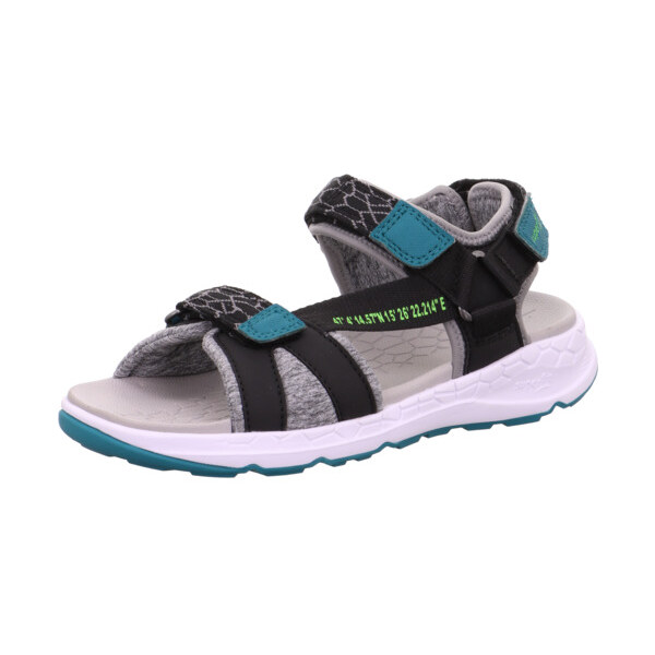 Detské Sandále Superfit CRISS CROSS 1-000580-0000 Čierno Zelená 46771466