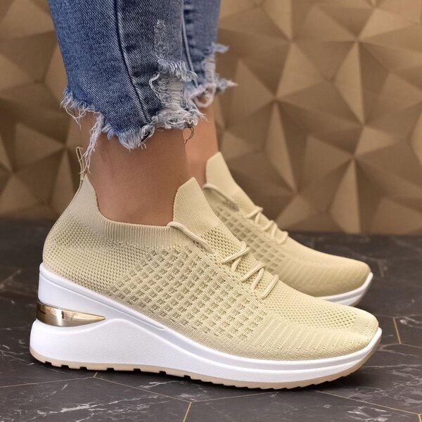 BOSIDO Dámske béžové tenisky NENA 32141442