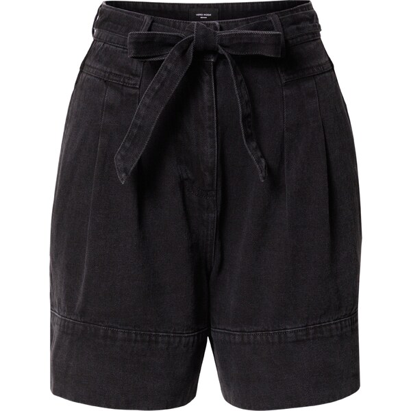 VERO MODA Plisované rifle čierny denim 63125465