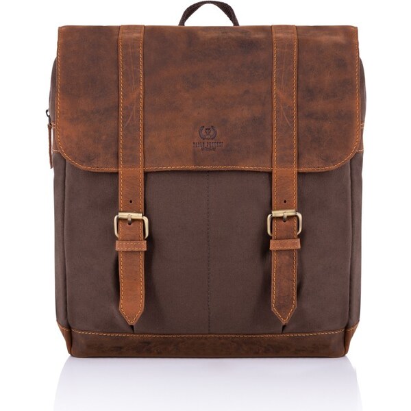 PAOLO PERUZZI Pánsky kožený batoh Vintage | hnedá T-29-BR 32168275