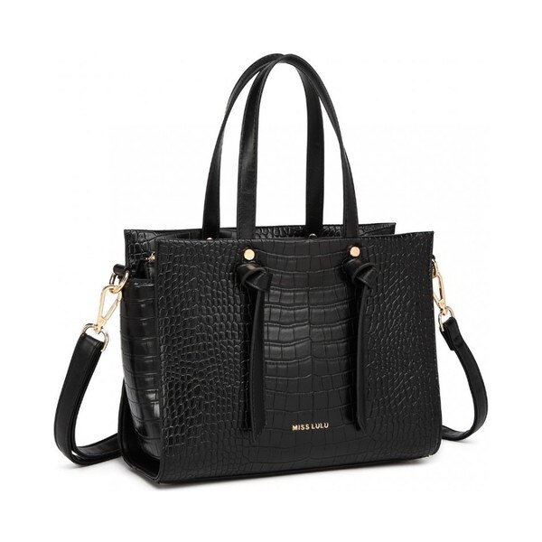 Miss Lulu Kabelka - s krokodílim vzorom Lulu čierna 32191258