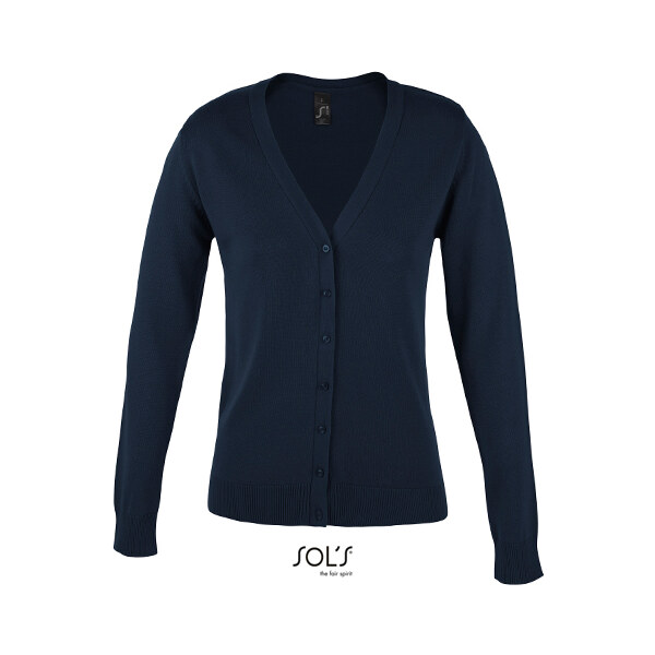 Dámský pletený cardigan Slim fit s výstřihem do V Sols 62676826