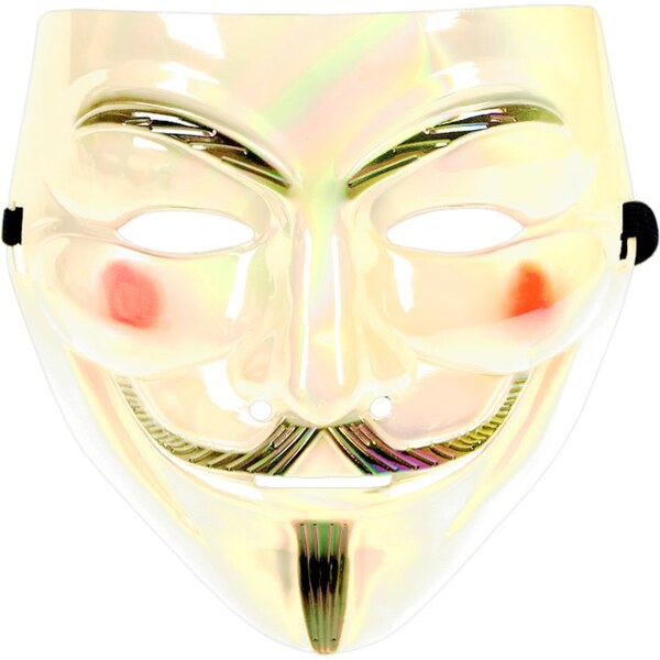 Anonymous maska Vendeta Dúhová biela 32197858