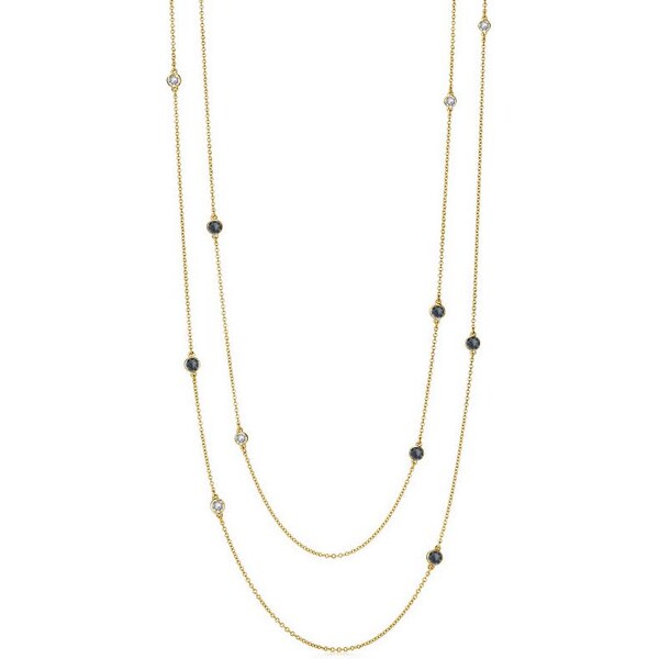 SWAROVSKI Elements Swarovski e. dlhý náhrdelník Pure Lines, čierny 32232574