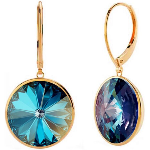 SWAROVSKI Elements Swarovski e. zlaté visiace náušnice Madame, modré 32232580