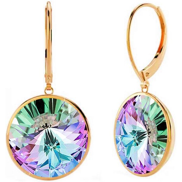 SWAROVSKI Elements Swarovski e. zlaté visiace náušnice Madame, 32222879