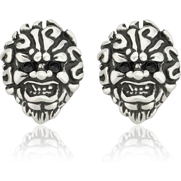 Sams Artisans Náušnice Black Monster Skull chirurgická oceľ INM071 32229252