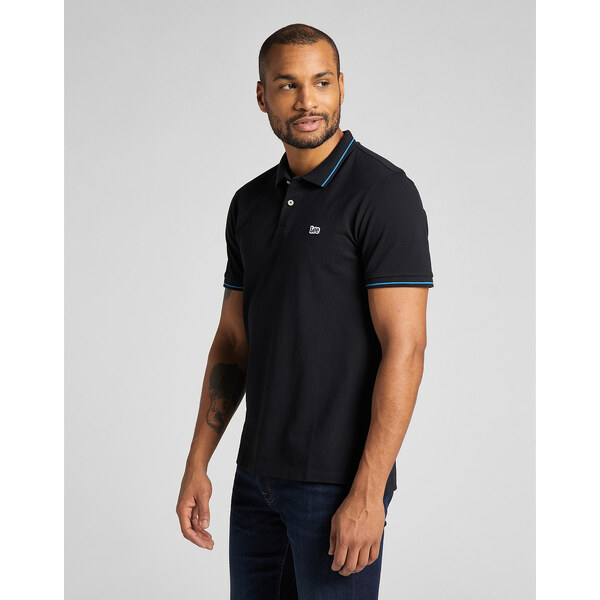 Pánske polo tričko LEE L61ARL01 PIQUE POLO BLACK 32281015