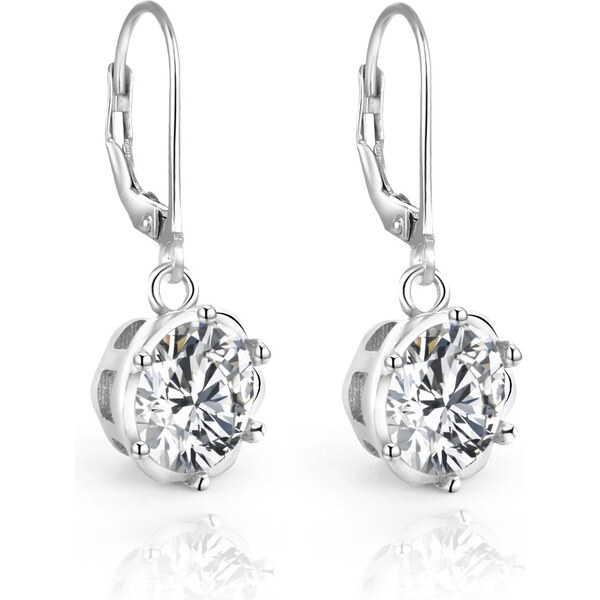 Beneto Výrazné strieborné náušnice so zirkónmi AGUC2624 66594040