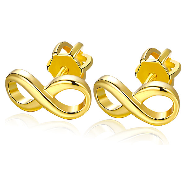 Olivie Strieborné náušnice na skrutku NEKONEČNO GOLD 5914 32520733