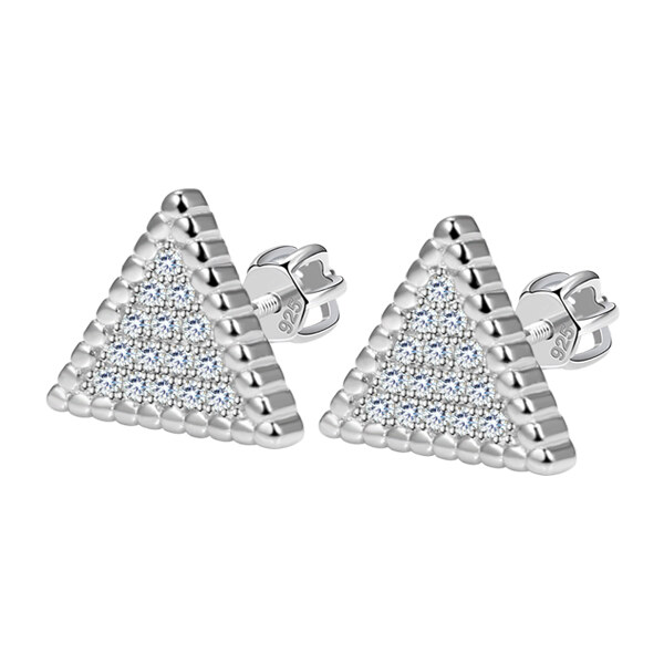 Olivie Strieborné náušnice na skrutku TROJUHOLNÍK 5917 32520736