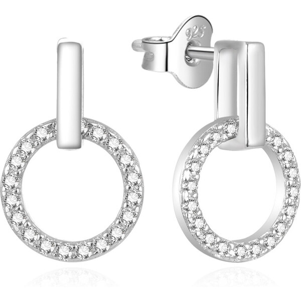 Beneto Štýlové strieborné náušnice so zirkónmi AGUP2117L 66594889