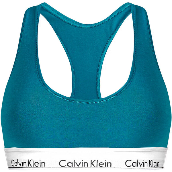 CALVIN KLEIN - braletka Modern cotton petrol color - special limited 32317499