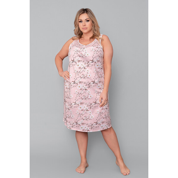 Italian Fashion Dámska bavlnená kvetovaná nočná košeľa na ramienka 32319533