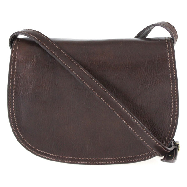 Vera Pelle Kožená crossbody dámska kabelka Enila I Fratelli tmavá 32327725