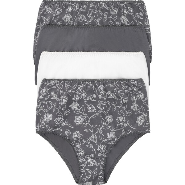 bonprix Nohavičky, vysoké (4 ks) s komfortnou bavlnou, farba šedá 45518252