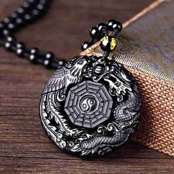BudNej Amulet ŽIVOTNÁ ROVNOVÁHA z obsidiánu MN6010 35942077