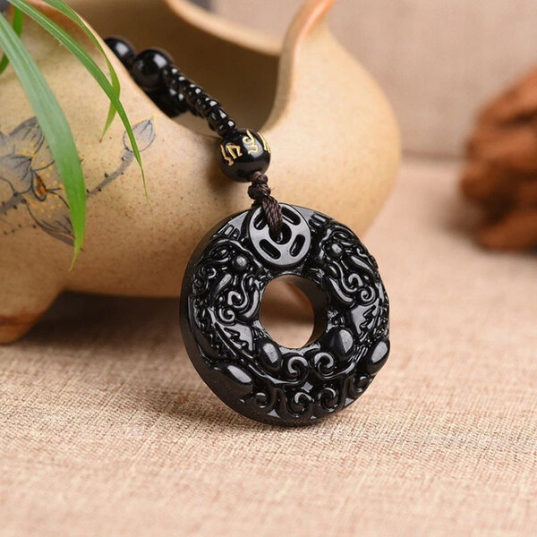 BudNej Amulet SLOBODA a ROZHODNOSŤ z obsidiánu MN6017 35942084