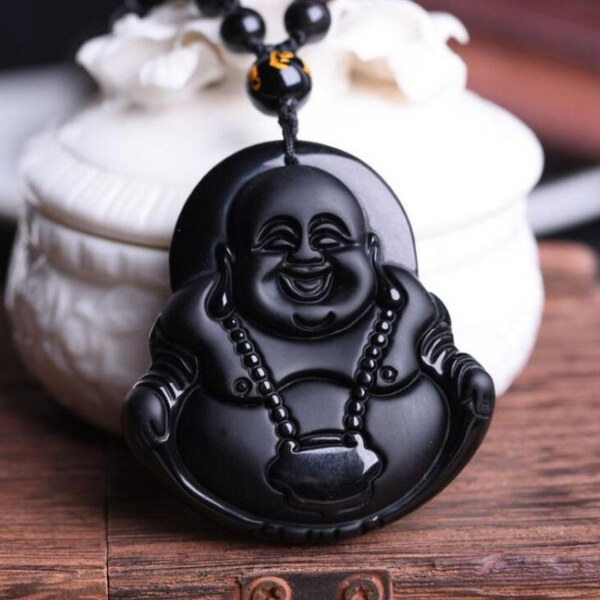 BudNej Amulet MÚDROSŤ a BLAŽENOSŤ z obsidiánu MN6018 35942085