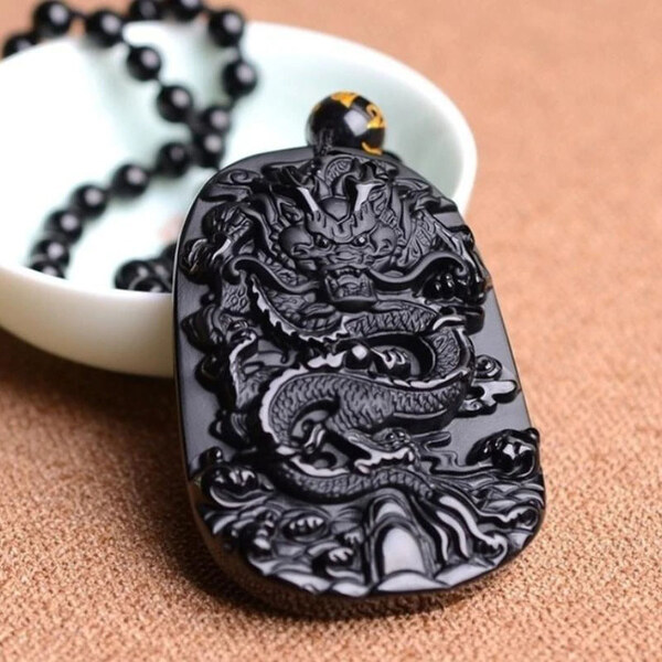 BudNej Amulet MÚDROSŤ a NEOHROŽENOSŤ z obsidiánu MN6015 35942082