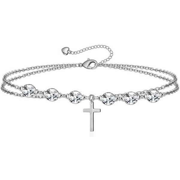 SWAROVSKI Elements Swarovski e. dámsky náramok s krížikom Have Faith, 32389084