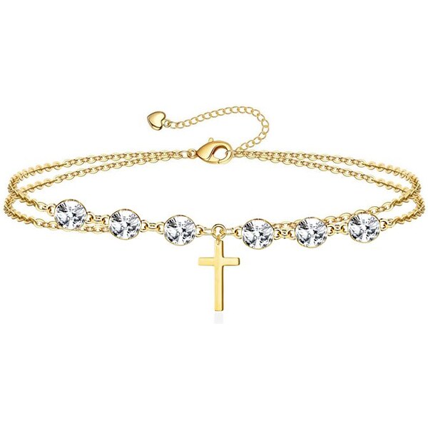 SWAROVSKI Elements Swarovski e. dámsky náramok s krížikom Have Faith, 32389085