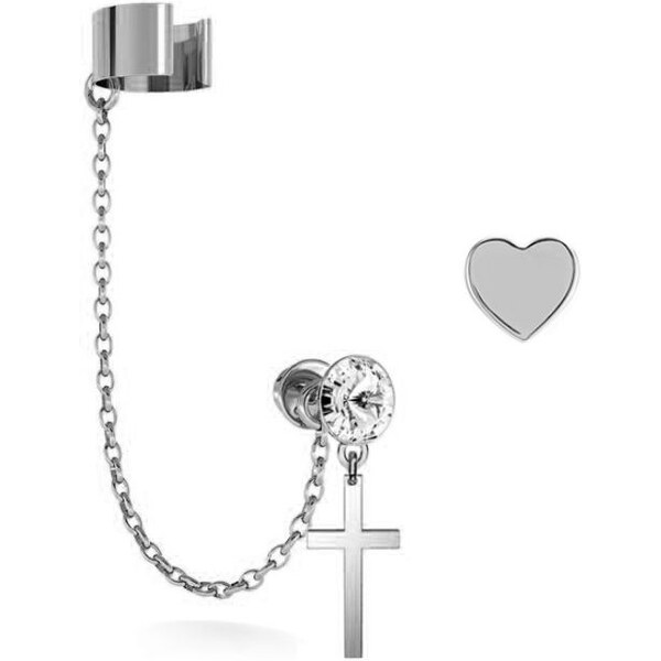 SWAROVSKI Elements Swarovski e. asymetrické náušnice so záušnicou, 32389090