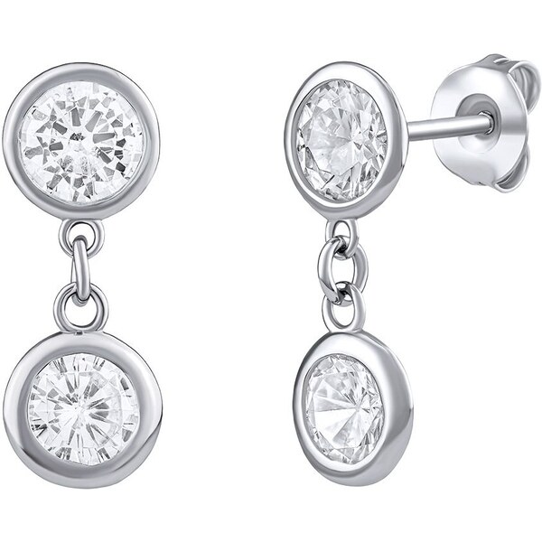 Ligot Strieborné náušnice LUCY so zirkónmi JJJE830E 46719727