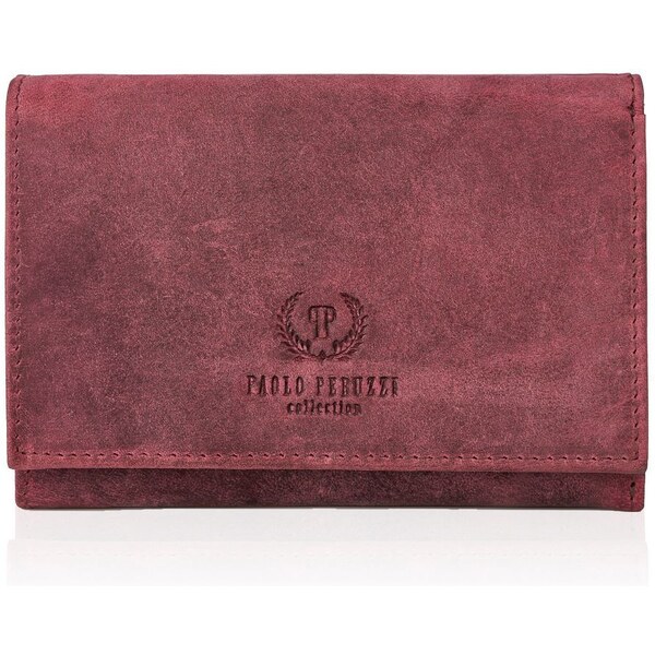 PAOLO PERUZZI Dámska kožená peňaženka RFID | ružová T-33-CHR 32396923