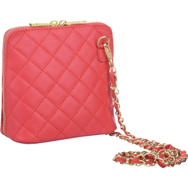 Ružová kožená talianska crossbody kabelka Giulia Salmone NovaKabelka 32407281