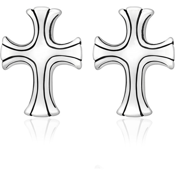 Sams Artisans Náušnice Cross Pattée chirurgická oceľ INM075 32408515