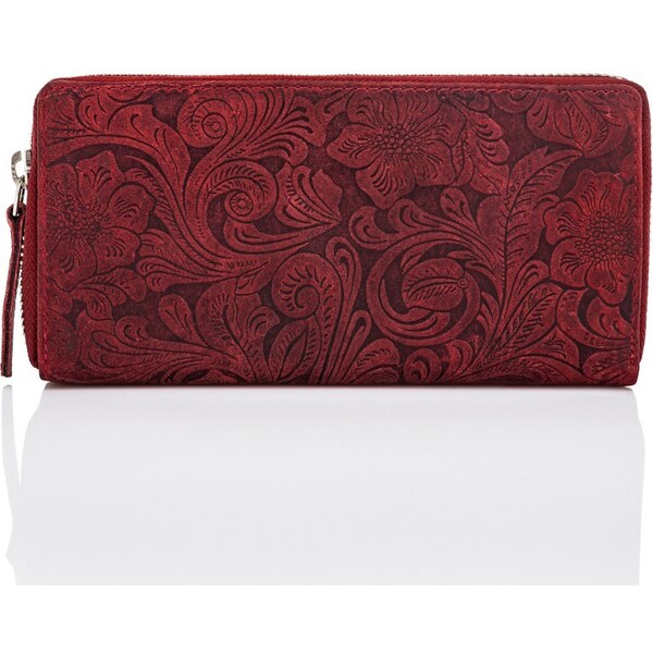 PAOLO PERUZZI Dámska kožená peňaženka s motívom | červená T-08-RD 32409007