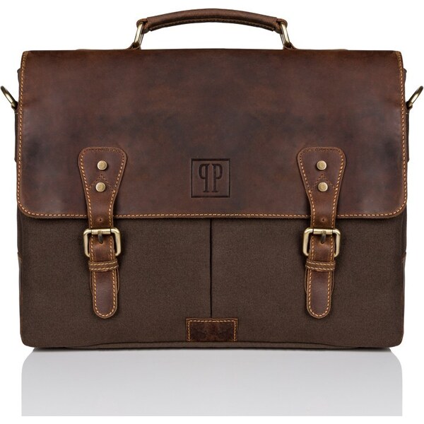 PAOLO PERUZZI Pánska taška na rameno | hnedá T-07-BR 32409018