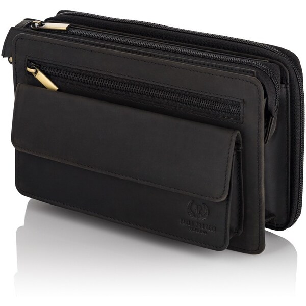 PAOLO PERUZZI Pánska príručná taška-etue | čierna T-26-HBL 32421703