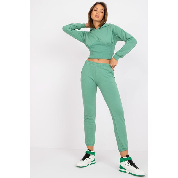 MladaModa Športová crop-topová súprava Neele svetlá zelená 32425388