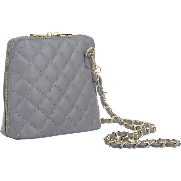 Sivá kožená talianska crossbody kabelka Giulia Grigia NovaKabelka.sk 32435408