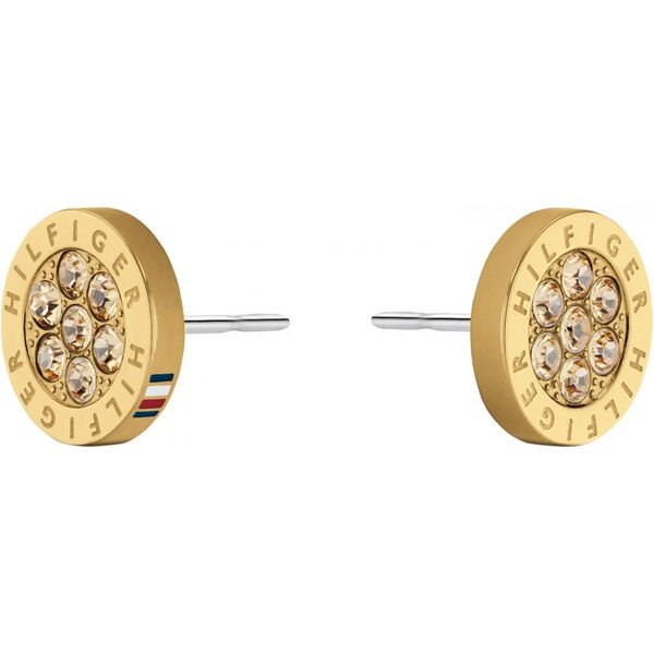 Tommy Hilfiger Nežné pozlátené náušnice s kryštálmi Crystal 2780566 66591037