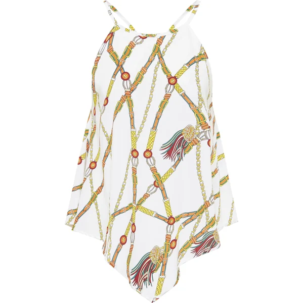 faina Top žltá / burgundská / biela 63141895