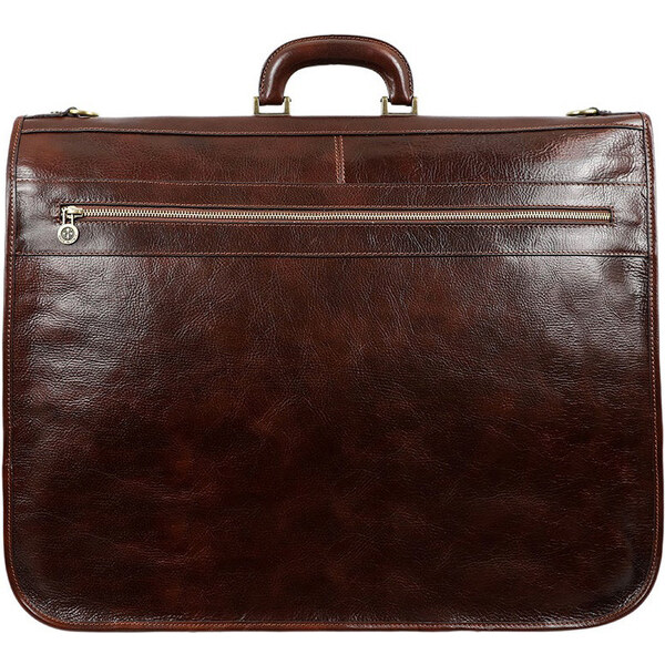 Glara Talianska kožená taška na oblek 57937877